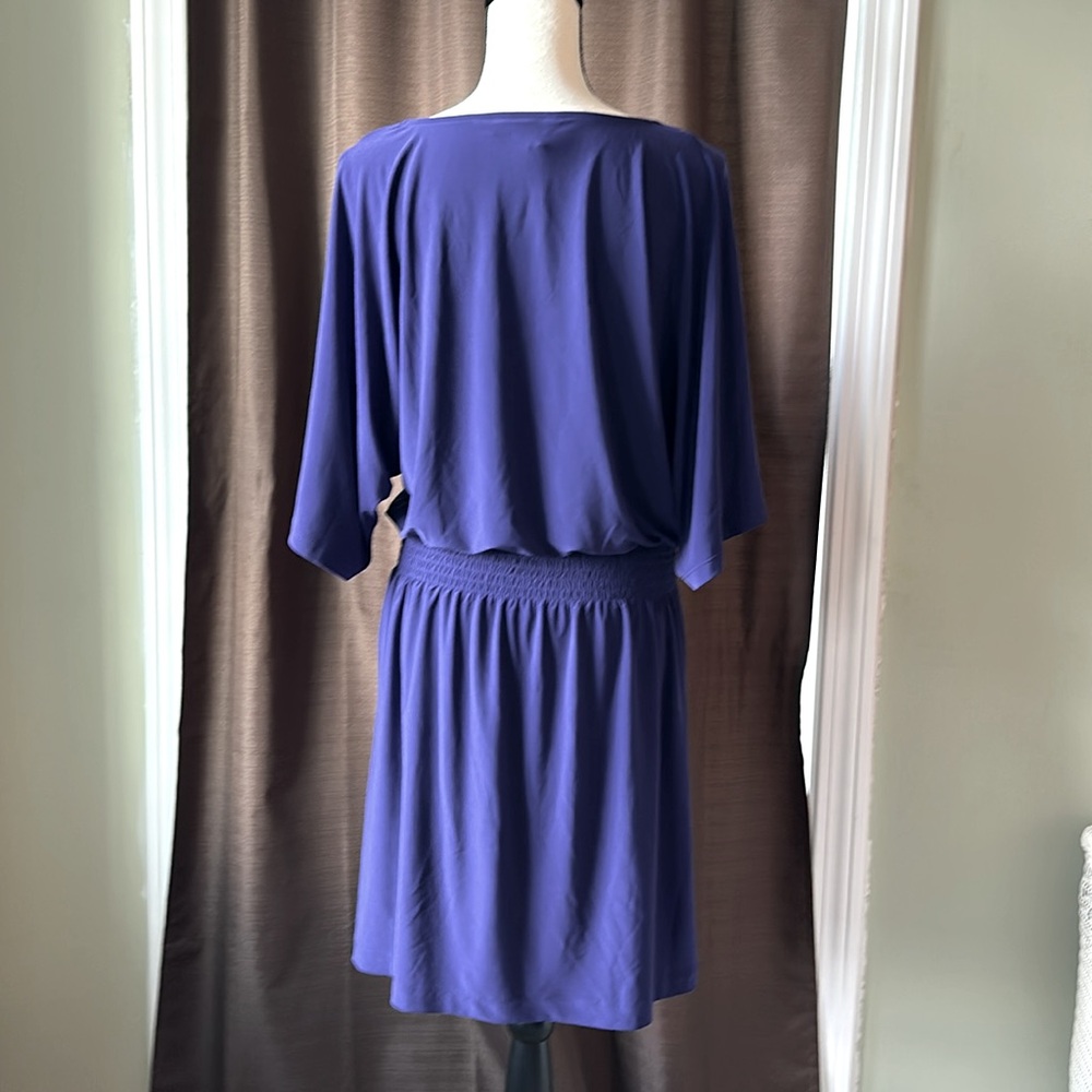 WHBM Kimono Sleeve Purple Dress, Size L - Picture 6 of 10